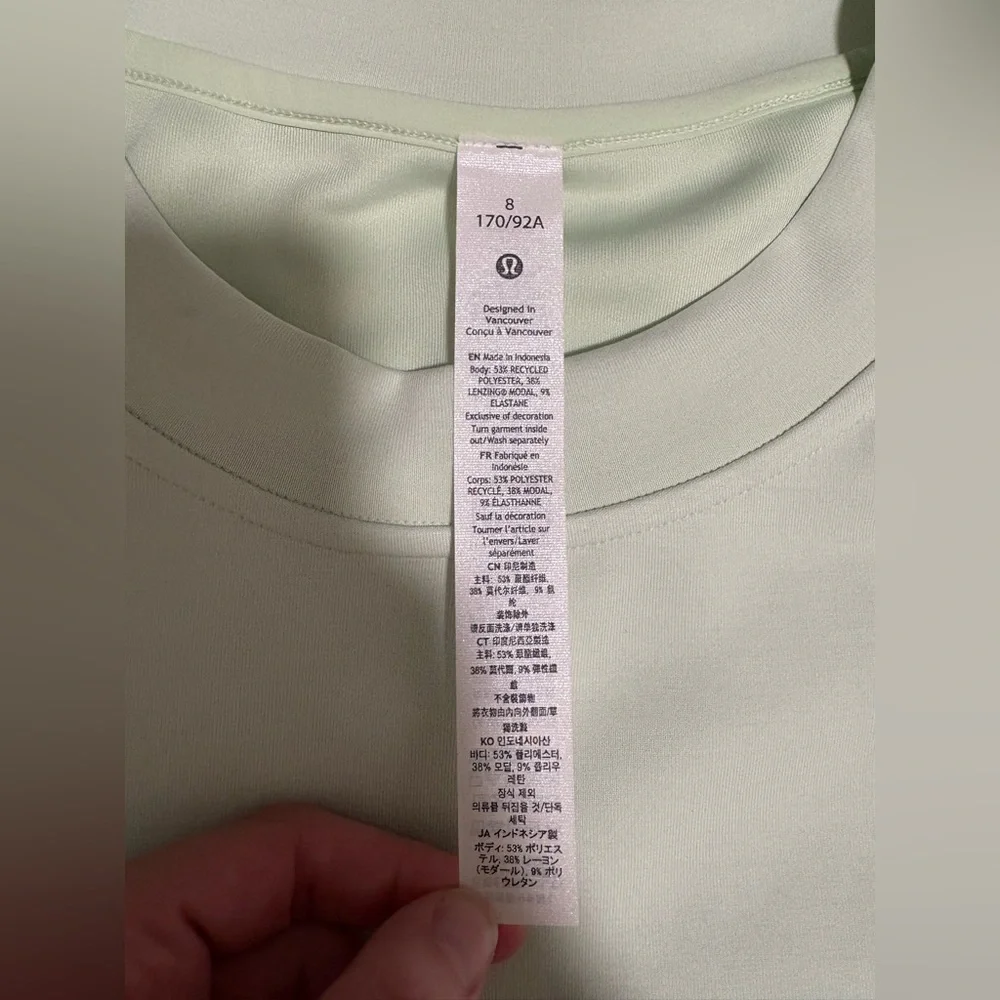 NWT Lululemon Softstreme Perfectly Oversized Cropped Crew Kohlrabi Green - Picture 5 of 7